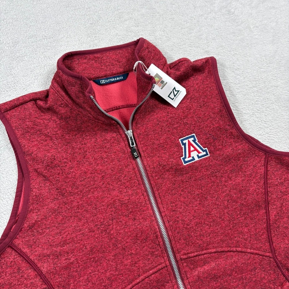 Cutter & Buck NCAA Arizona Wildcats Basketball Vest Womens XL‎ Cardinal Red